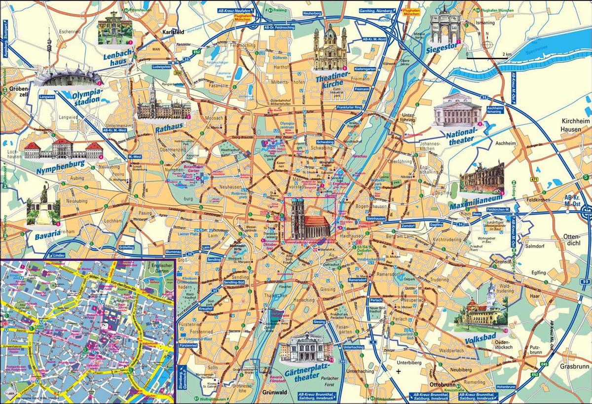 kort over münchen