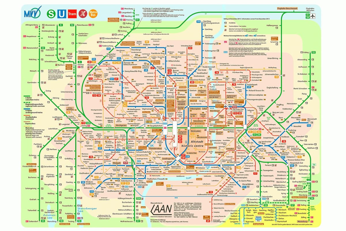 münchen offentlige transit kort