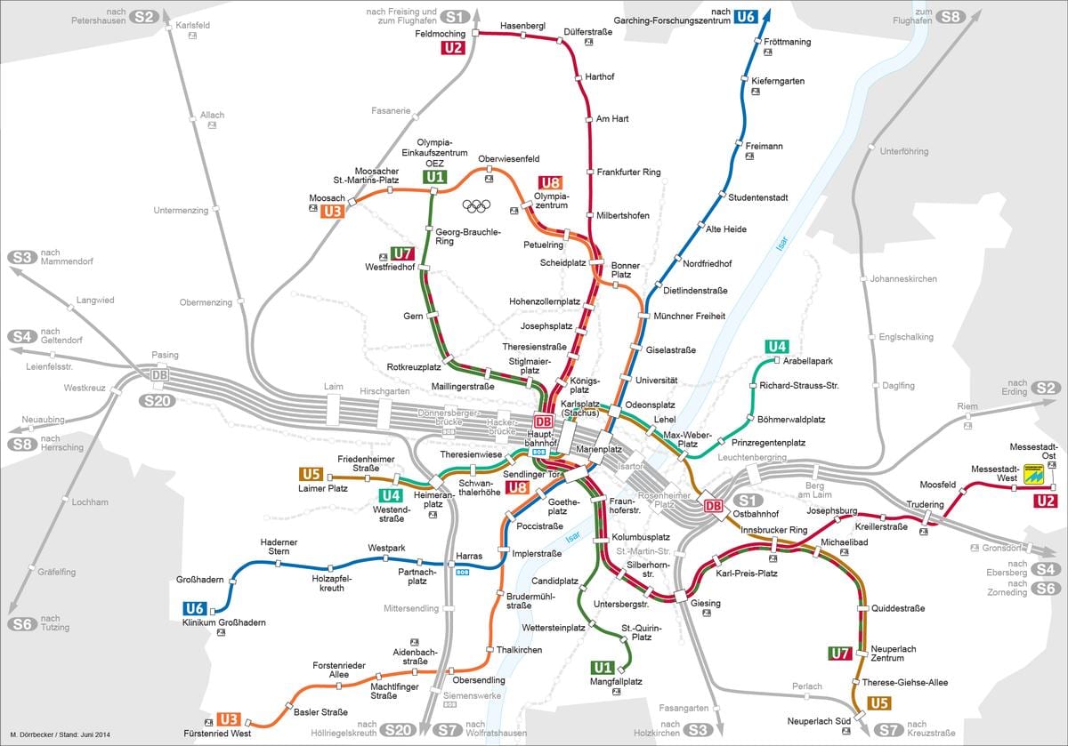 Kort over münchen u2