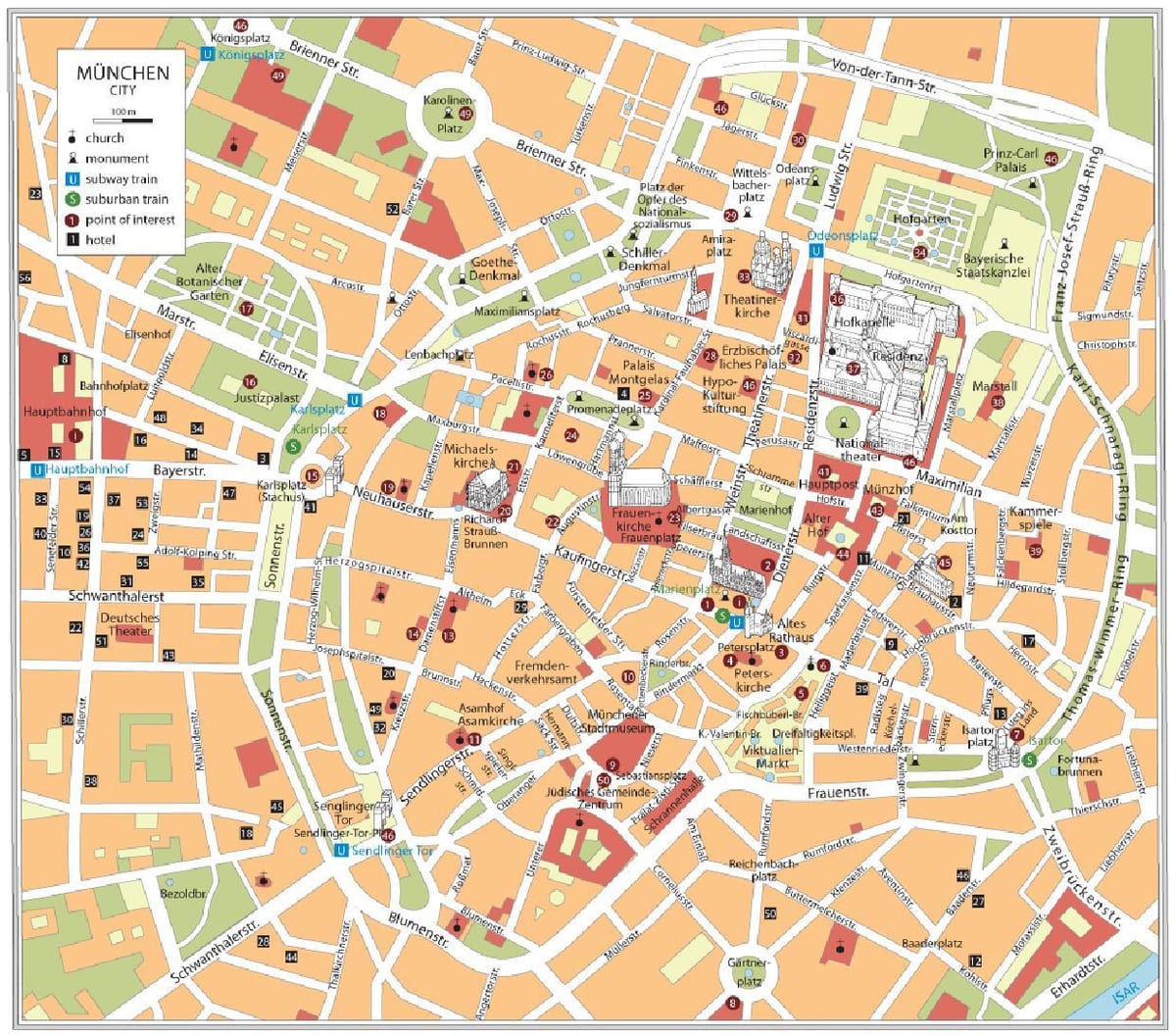 münchen gå kort