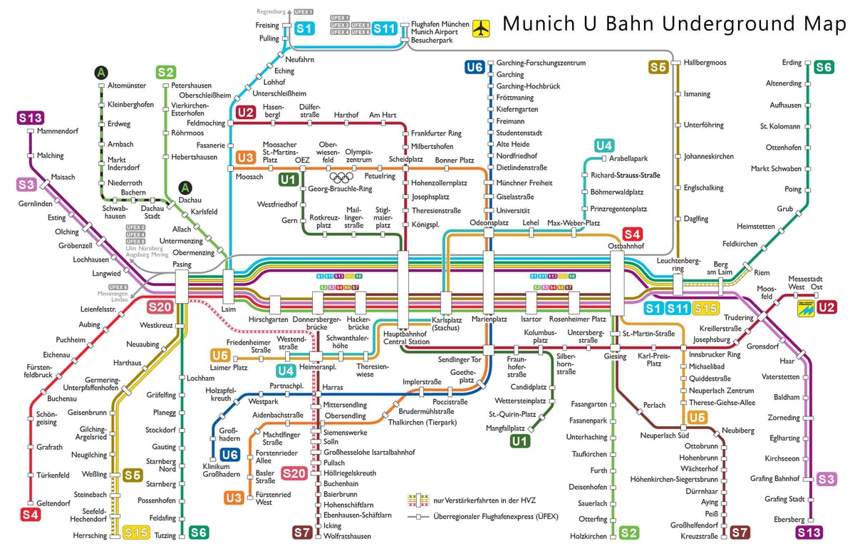 munchen u-bahn kort