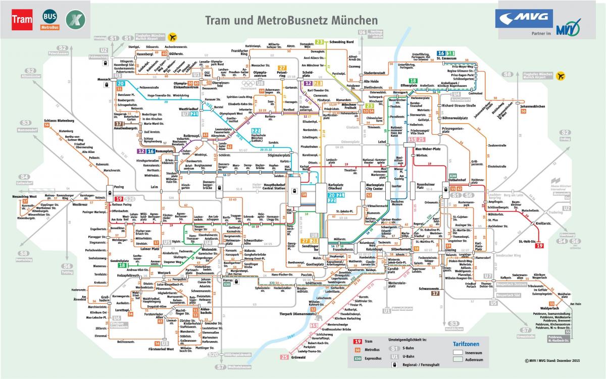 Kort over münchen bus