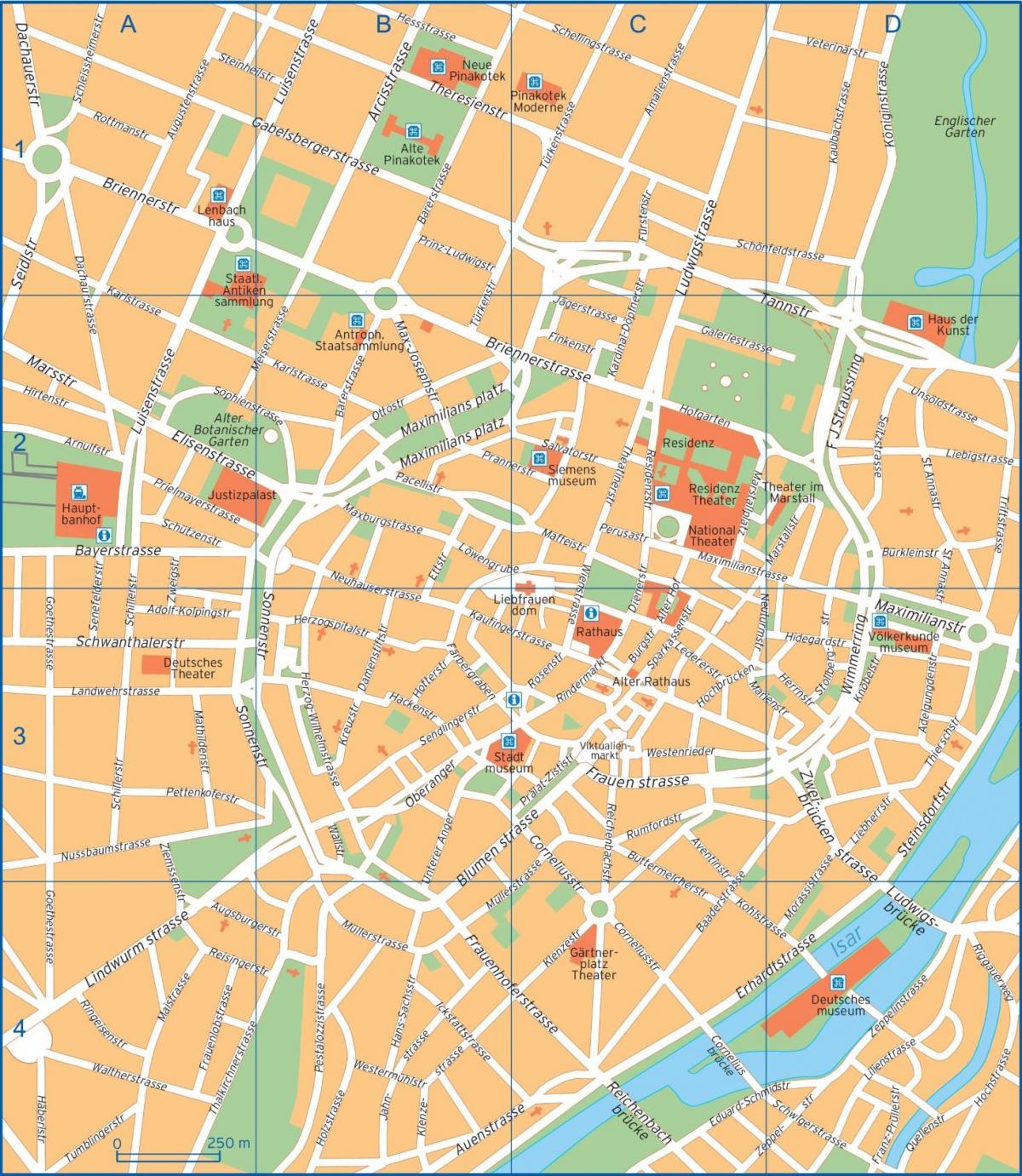 street map i münchen, tyskland