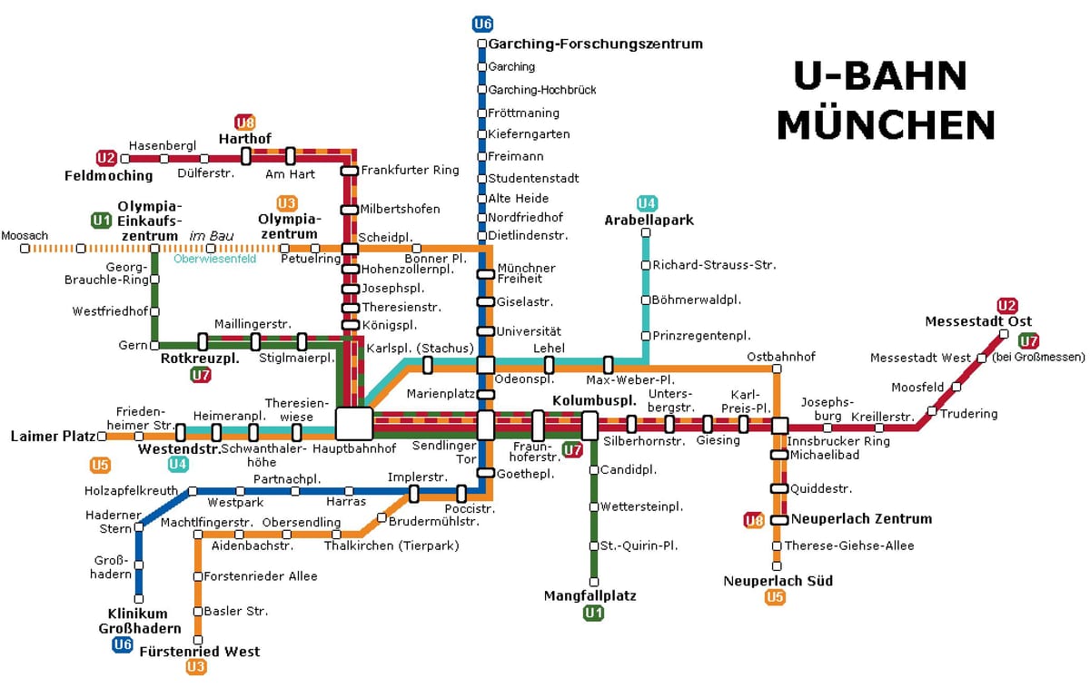 ubahn kort münchen