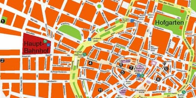 Kort over münchen øl haller