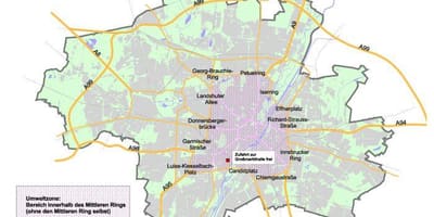 Kort over münchen grønne zone