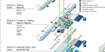 Kort fra lufthavnen i münchen med lufthansa