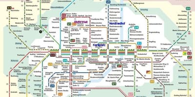 Muenchen s-bahn kort