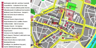 München interessepunkter kort