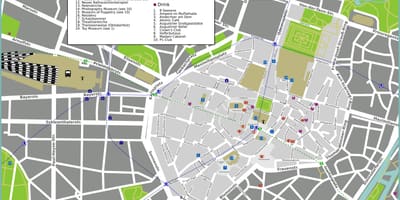 Turist kort over münchen attraktioner