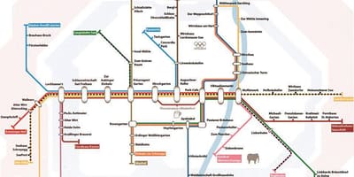 Kort over münchens biergarten