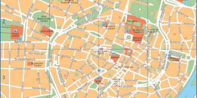 Street map i münchen, tyskland