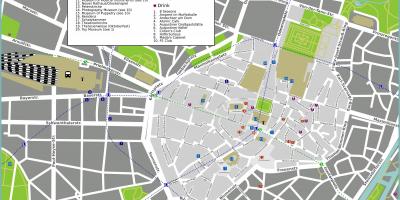 Turist kort over münchen attraktioner